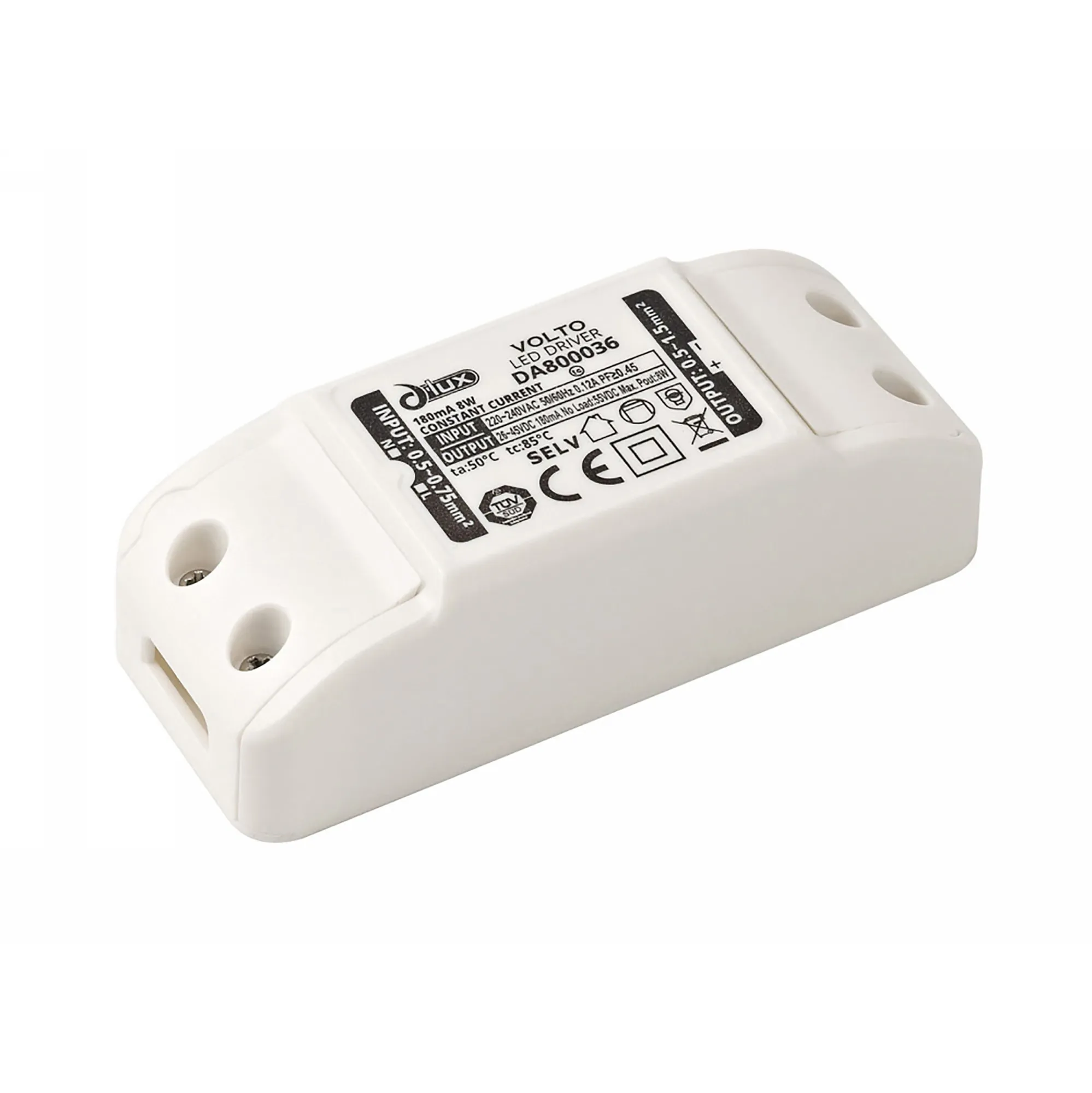 DA800036  Volto, 8W Constant Current 180mA Non-Dimmable LED Driver 26-45V